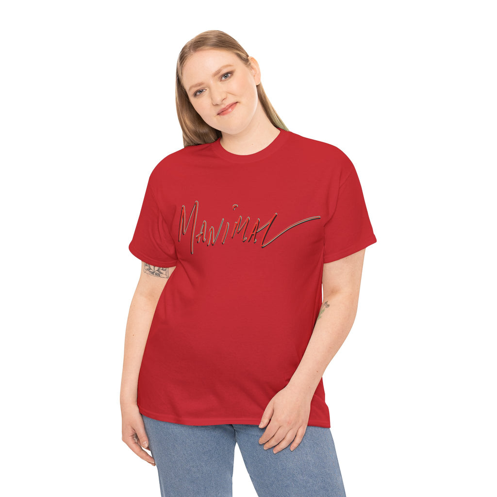 Written by Hand ‘Manimal’, Bold Funny Assertive Charactisation Unisex Tee Shirt | Unisex Cotton T-Shirt | Humorous, Semi-Formal Adult, Everyday T-shirt Gift | Simple Graphic 100% Cotton Eco-Friendly...